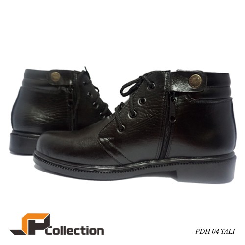 CARLIT PDH 04 Pantofel Murah Model Semi Boots Warna Hitam Bahan Kulit Oscar / Sintetis