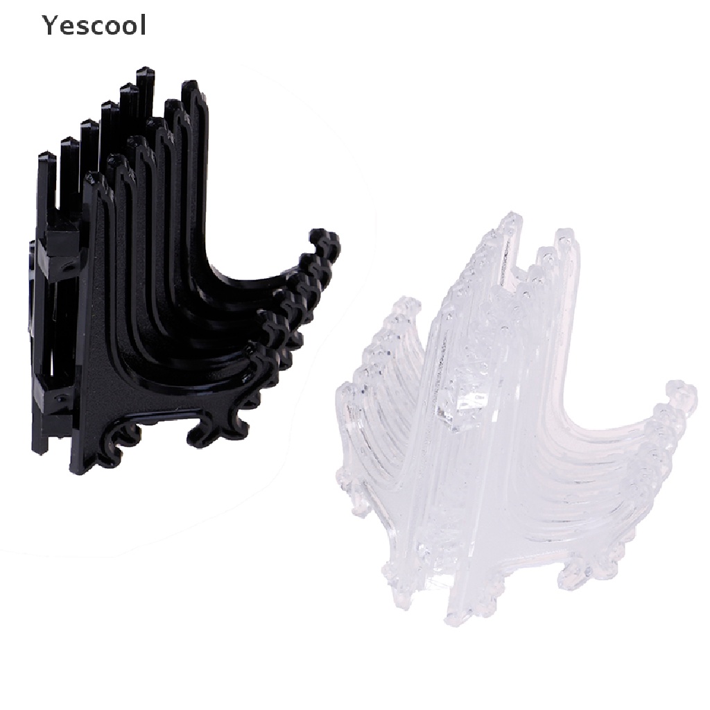 Yescool 12Pcs Stand Display Holder Piringfoto Bahan Plastik Bisa Dilipat