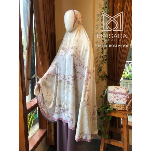 Mukena Silk Lembut Jumbo Maisara/Royale Premium | Shabby Rosewood