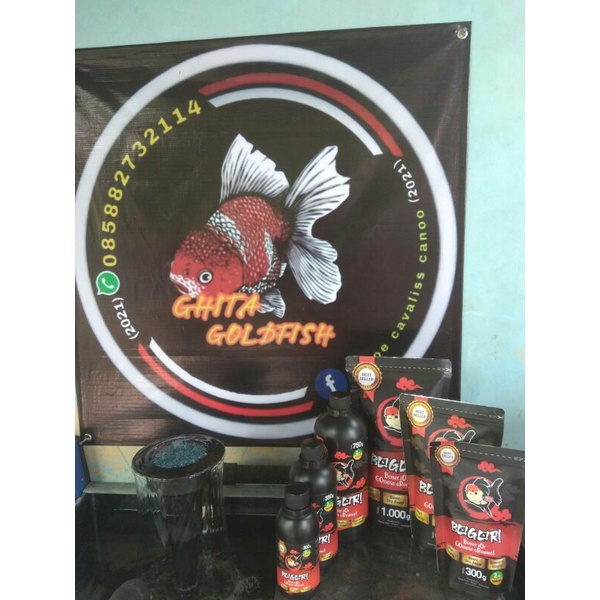 Pelet Koki Hitam BOGOR Pakan Koki Super Black & Growth - Sinking 2mm Botol