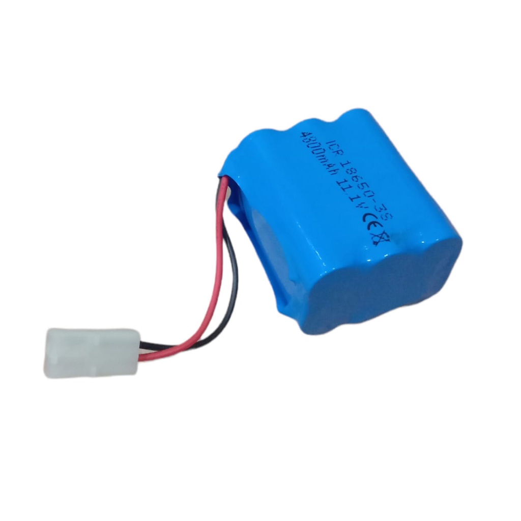 Baterai RC / Batre Speaker Bluetooth / Elektronik Lainnya 6X 18650-3S BMS 10A 4800mAh 11.1V SOKET PUTIH 2 PIN RC