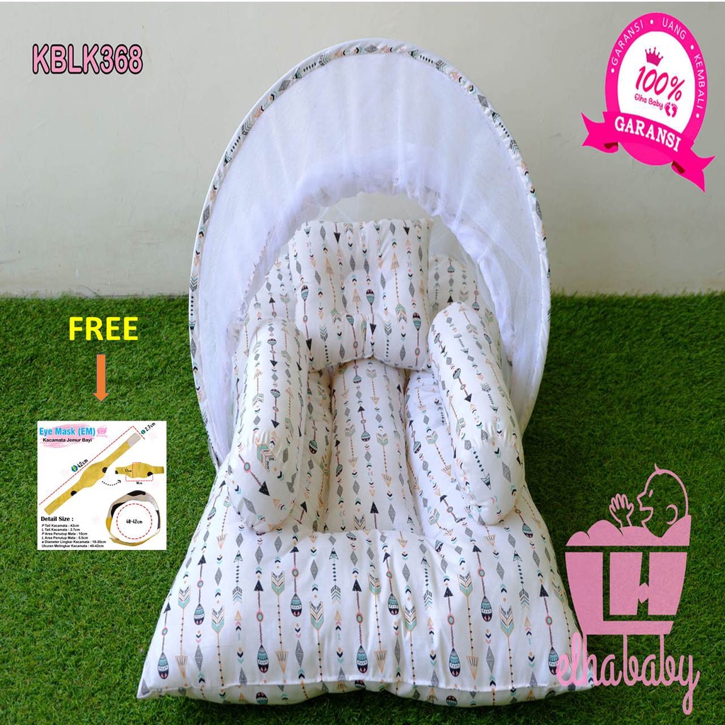 Elha baby Kasur Bayi Lipat Berkelambu/ Tempat Tidur Bayi / KASUR / KASUR LIPAT Baby