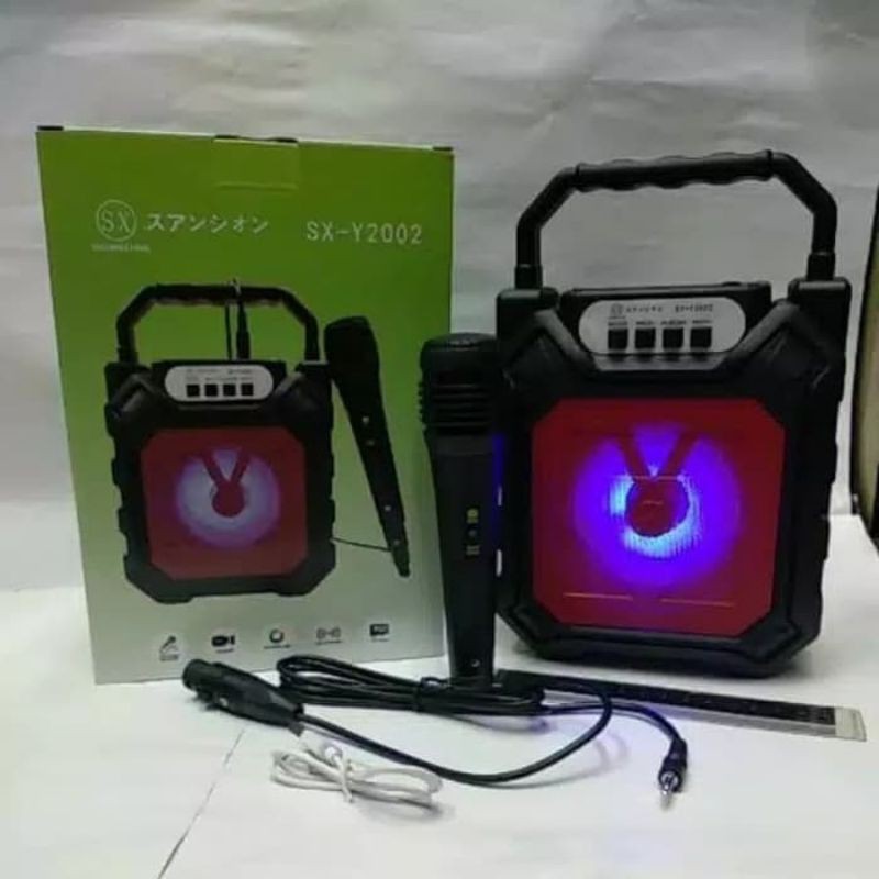 SPEAKER BLUETOOTH KARAOKE PORTABLE SX Y 2002 Free + Mic Micrphone