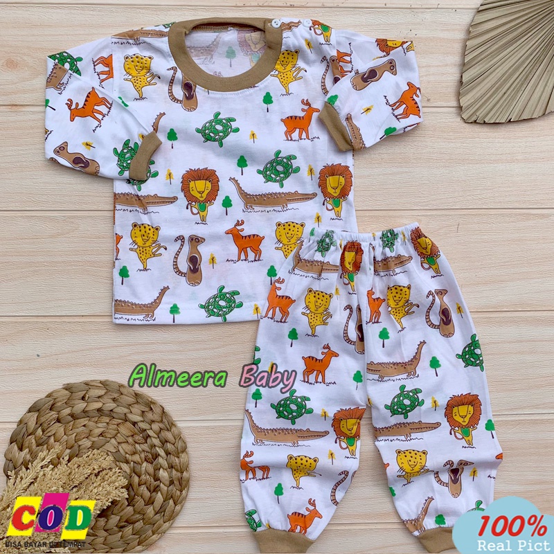 Setelan Baju Tidur Bayi Lengan Panjang Usia 3-12 Bulan Almeera Baby and Kids