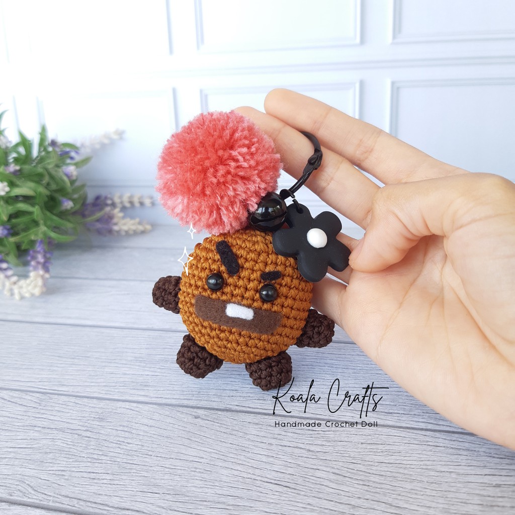 BTS BT21 SHOOKY Amigurumi / Boneka Rajut / Gantungan Kunci / Keychain Shooky BT21 | Handmade