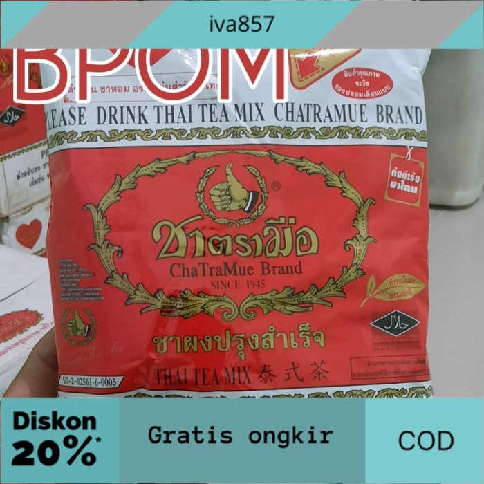 

PROMO Thai Tea Mix Chatramue 400gr GRATIS ONGKIR