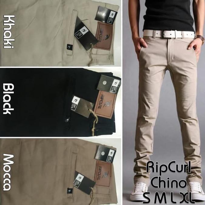 Hot Celana Chino Pria Hitam Ripcurl Terlaris New Akalipa