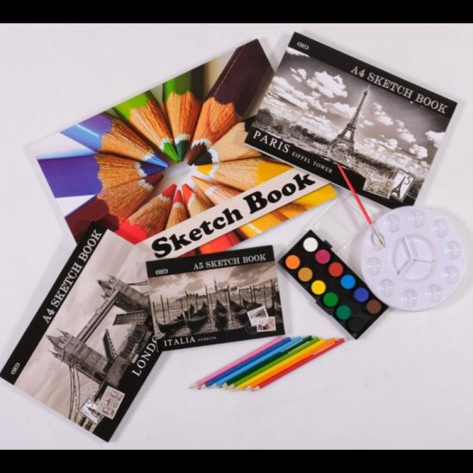 

(PERALATAN MENGGAMBAR) KIKY SKETCH BOOK / BUKU SKETSA UKURAN A3 ISI 50 LEMBAR / BUKU TERLARIS