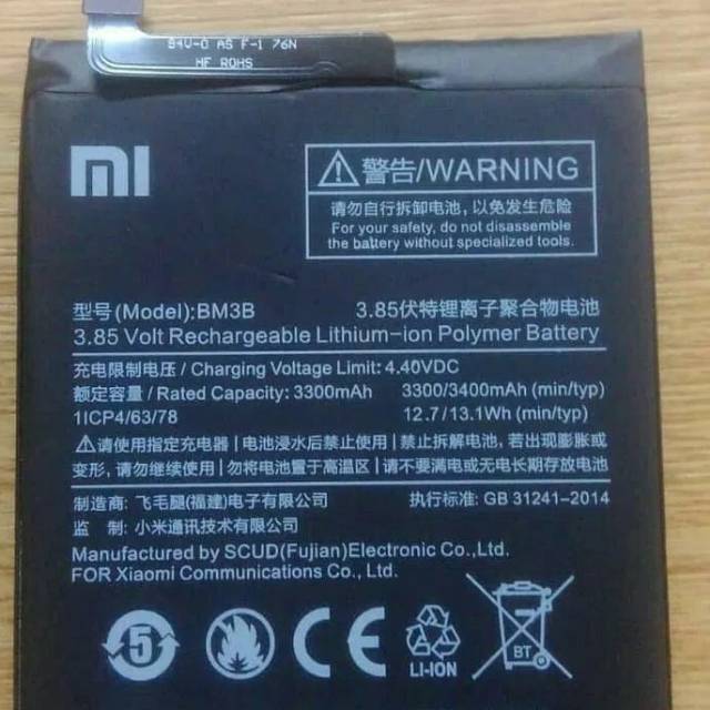 BATRE BATERAI BATTERY XIAOMI MI MIX 2 BM3B ORIGINAL BATTERY