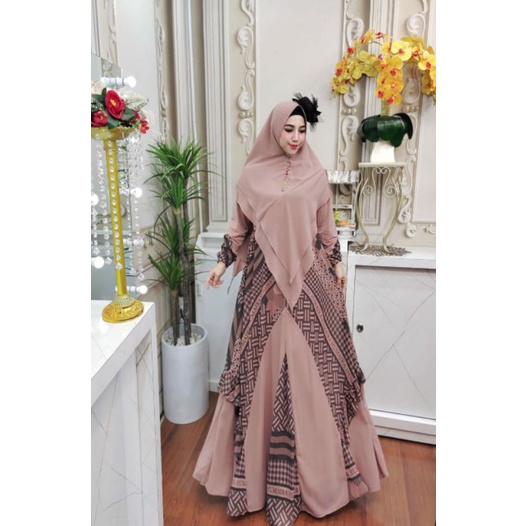 Firdaus Series Ori by Humaira / Gamis Set Syar’i / Gamis Pesta Mewah / Dress Muslimah / Baju Syar'i Terbaru / Fashion Muslimah Branded-2