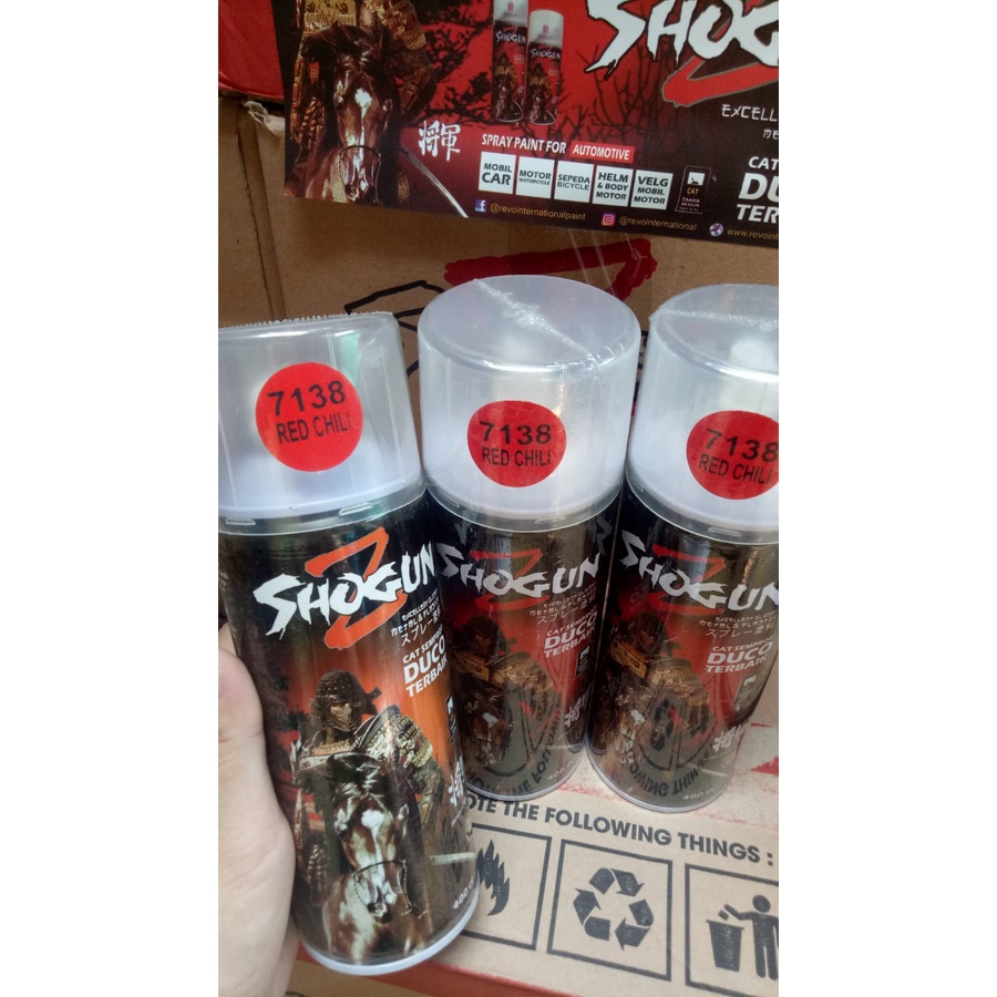 pilox pilox cat semprot duco shogunz shogun z red chili 7138 400cc merah cabe