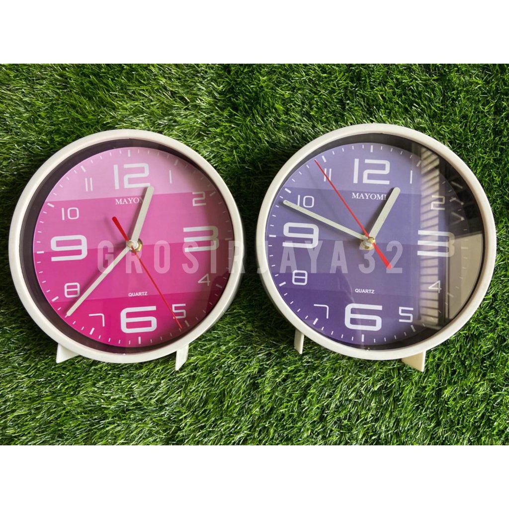 (GROSIRJAYA32) Jam dinding murah COLOURFUL model Minimalis Modern Elegan Mewah