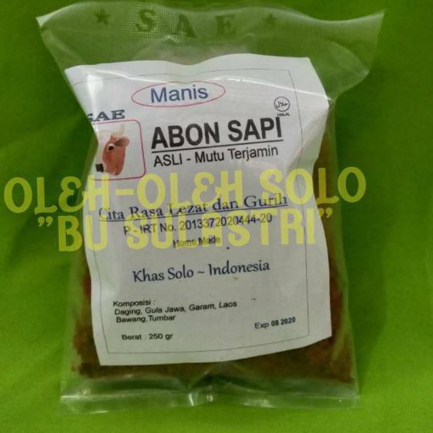 

Best Seller Abon Sapi "Sae" 250 Gram Manis