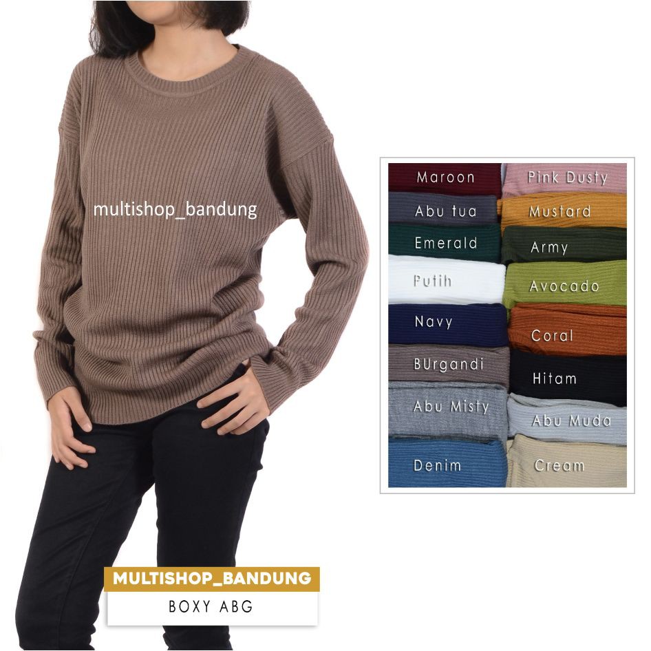 BOXY ABG PREMIUM baju  rajut  sweater rajut  wanita 