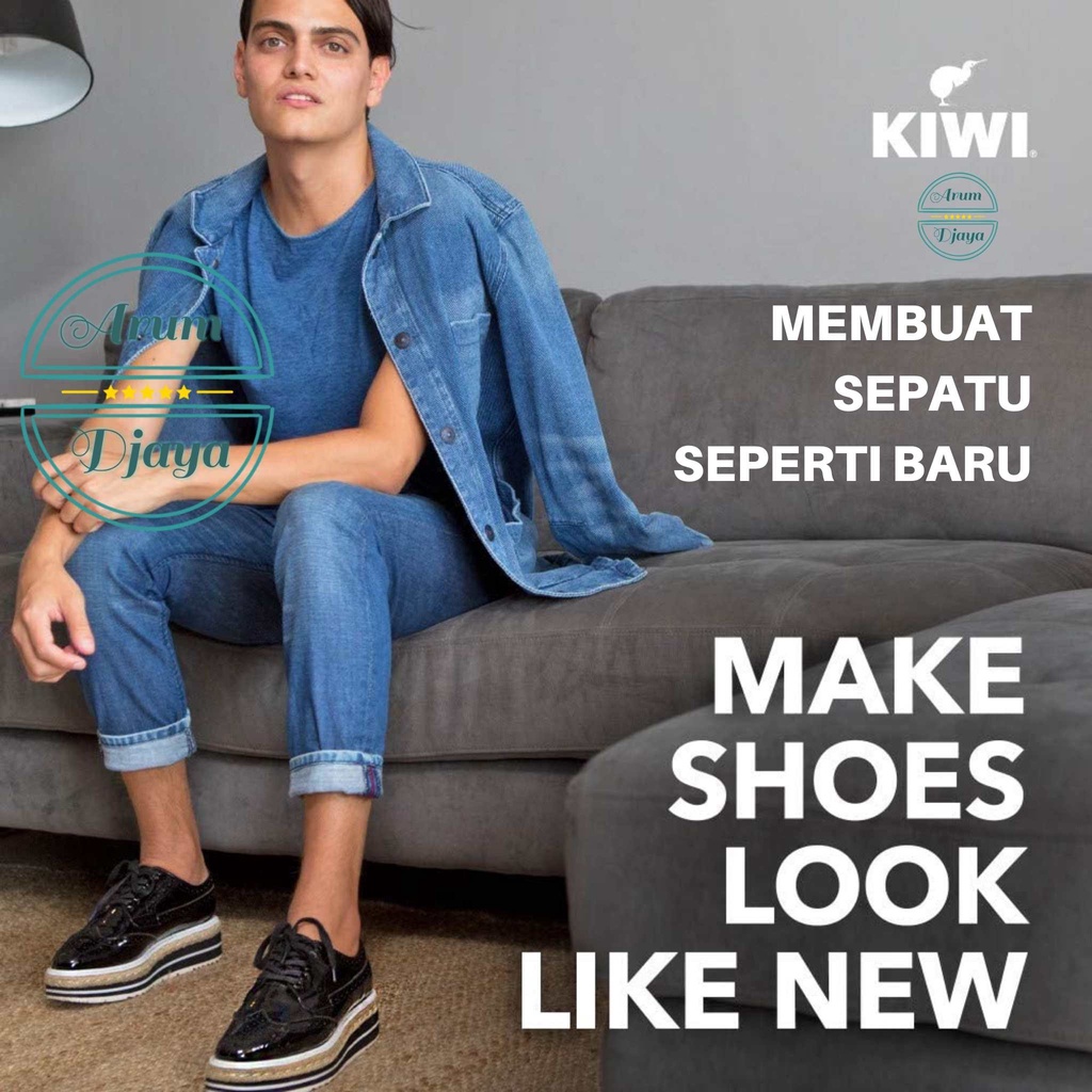Kiwi Shine &amp; Protect Instant Polish Black 75mL + Neutral 75mL – FREE Sikat Semir Sepatu
