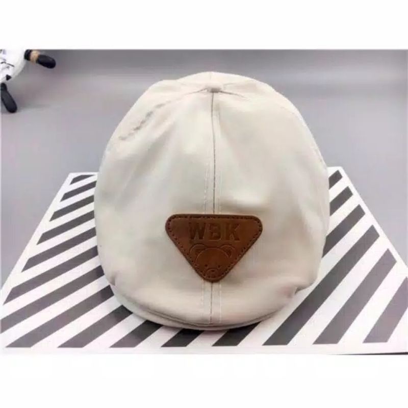 Topi Beret WBK Retro Anak bayi baby hat cap import-Beige