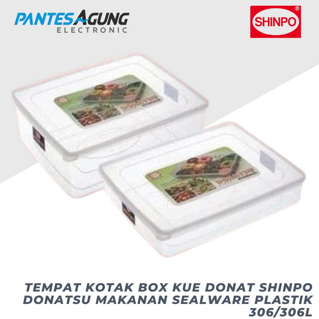 Tempat Kotak Box Kue Donat Shinpo Donatsu Makanan Sealware Plastik 306/306L