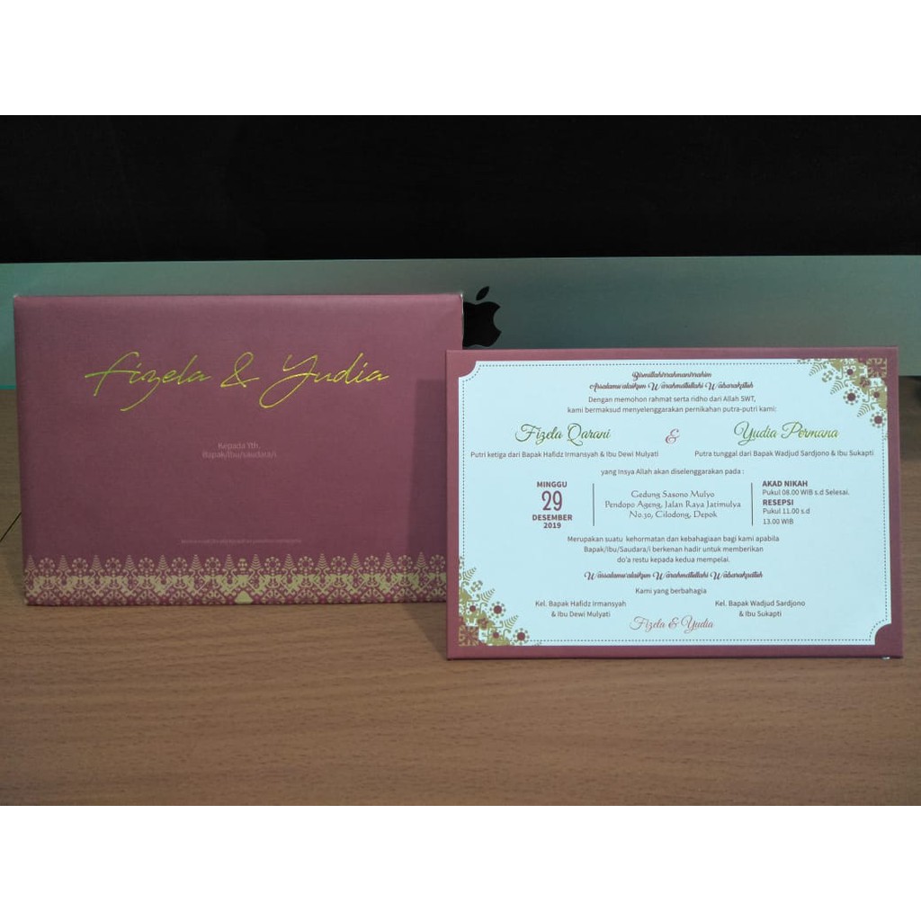 Undangan Pernikahan Hard Cover landscape