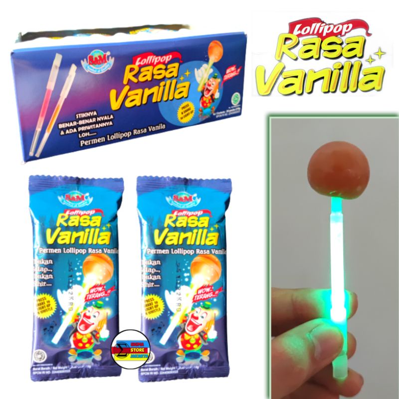 Permen Lolipop Jadul Lightstick Rasa Vanila - Permen Lollipop Jadul Rasa Vanilla