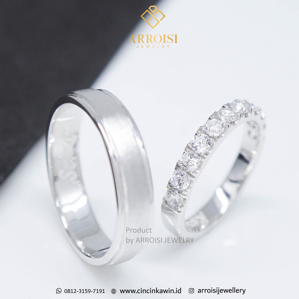 Cincin Kawin Cincin Tunangan Couple Palladium 10% Jogja