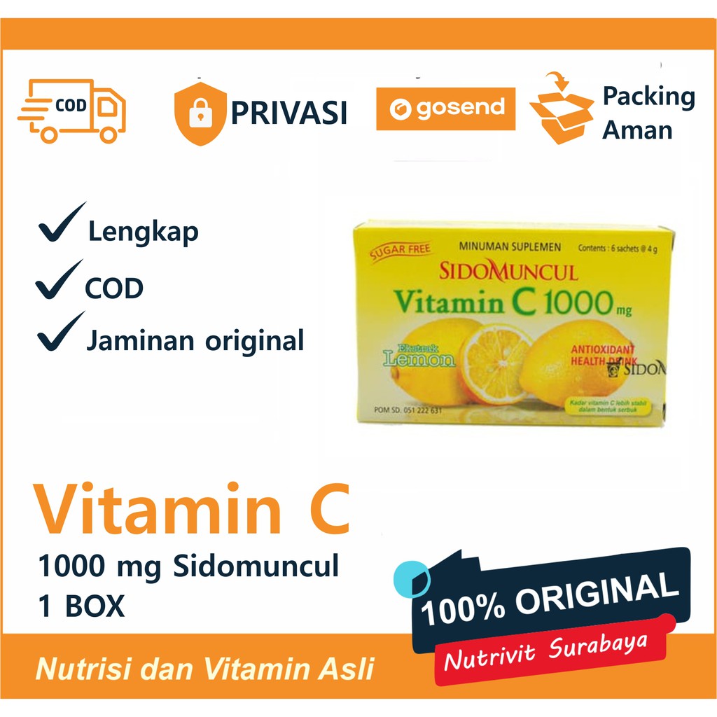 SidoMuncul vitamin C 1000 mg 1 KOTAK ISI 6