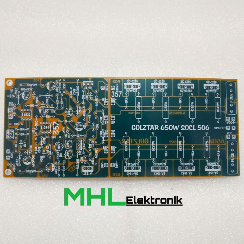 PCB SOCL 506 Input Balance Plus Transistor Final 4 Set 2U Tipe 357