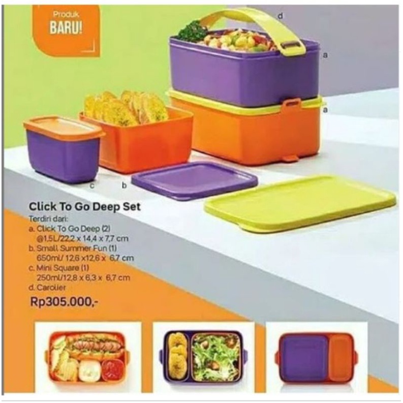 deep click to go tupperware rantang susun