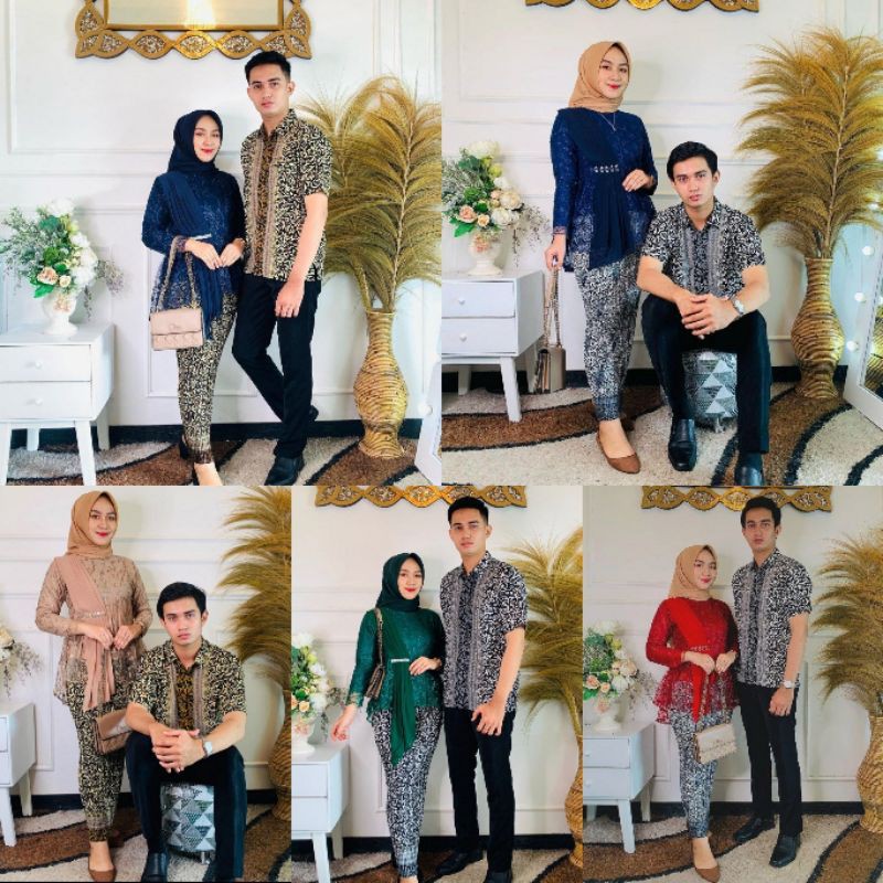 NEW FESHION COUPLE KEBAYA SEMISUTRA PLISKET TERBARU TERLARIS 2021