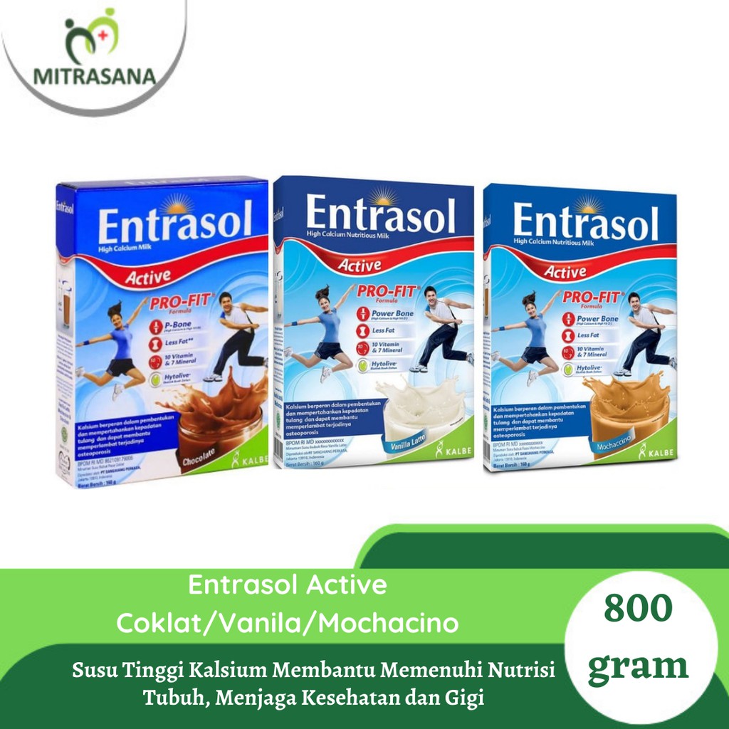 

Entrasol Active Isi 160 gram Coklat/Mochacino/Vanilla Latte