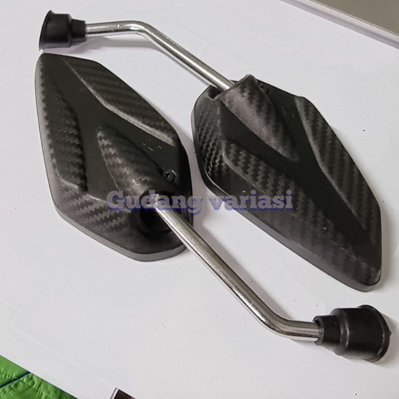 Spion Model Jupiter Carbon karbon standar Tangkai crome dan black