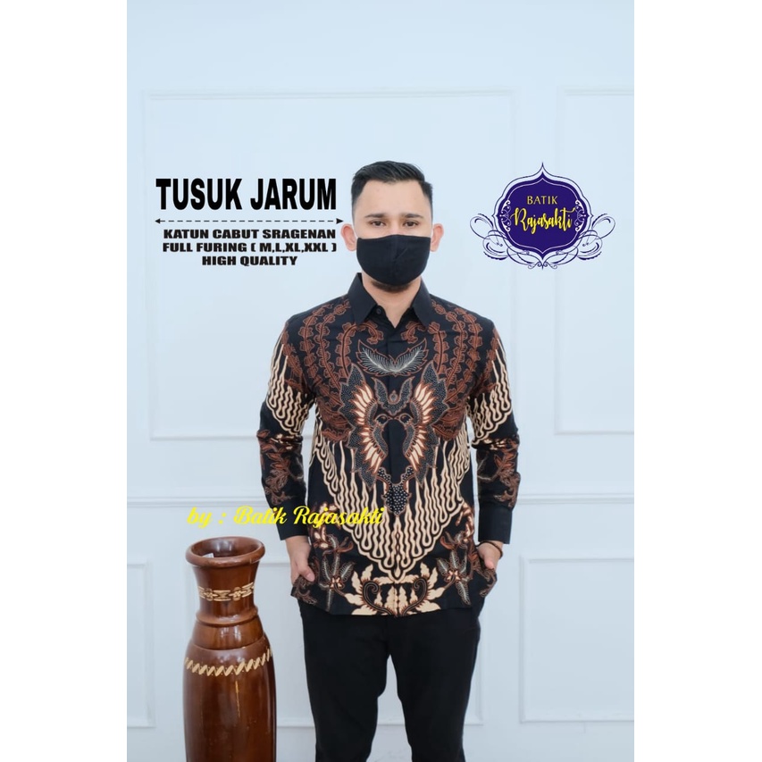 TUSUK JARUM RAJASAKTI BATIKSOLOAMANAH KEMEJA BAJU BATIK PRIA SOLO LENGAN PANJANG PENDEK LAPIS FURING ATASAN BATIK PREMIUM MODERN KATUN HALUS RAHARJA BIRU PENDEK PARANG TIRTA WISNUSTAMA COLET MADUKARA COLET MATAHARI SEJUK MATAHARI SEJUK PEN MATAHARI