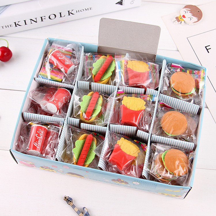 

PROMO SEKOTAK ( 48 PCS ) Penghapus Hapusan Pensil Kreatif Motif Mcdonald / Mcdonald Eraser