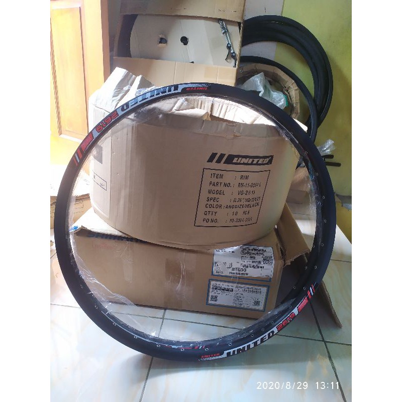 rims velg 26 united 32H alloy hitam 2619 harga 1 pcs