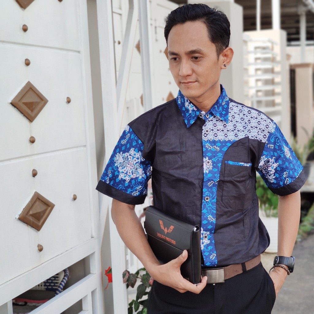  grosir  trolistore batik  motif setif setpol baju  batik  pria 