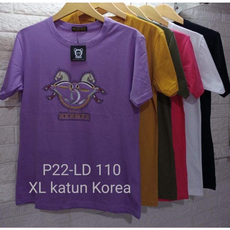 Kaos wanita import XL/atasan prettycute LD 110