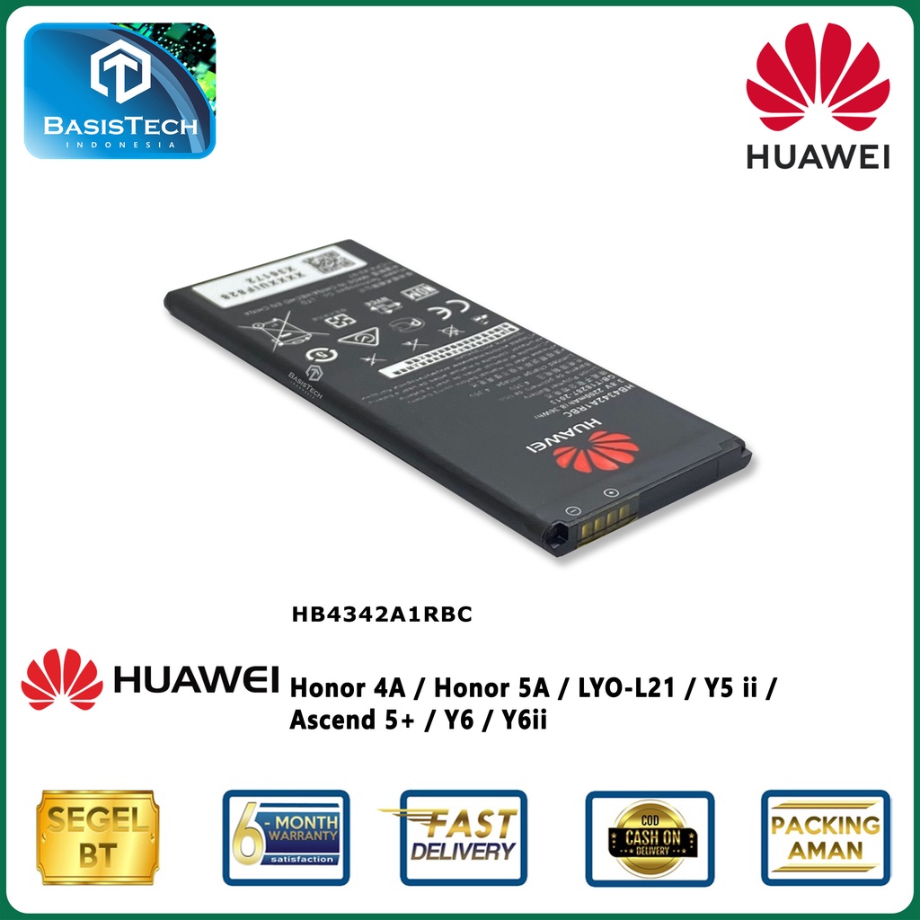 BATERAI HUAWEI HONOR 4A 5A LYO-L21 CUN L22 Y5 ii Y6 ii ASCEND 5 PLUS HB4342A1RBC