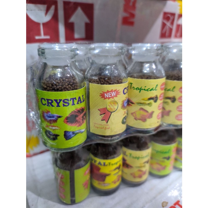 Pelet Ikan Cupang Makanan Ikan Kecil Crystal Tropical Pelet Ikan Hias Koki Koi