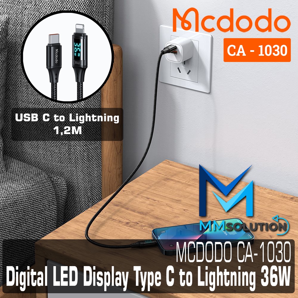 MCDODO CA-1030 Kabel Charger USB C To Lightning iPhone 13 Fast 36W