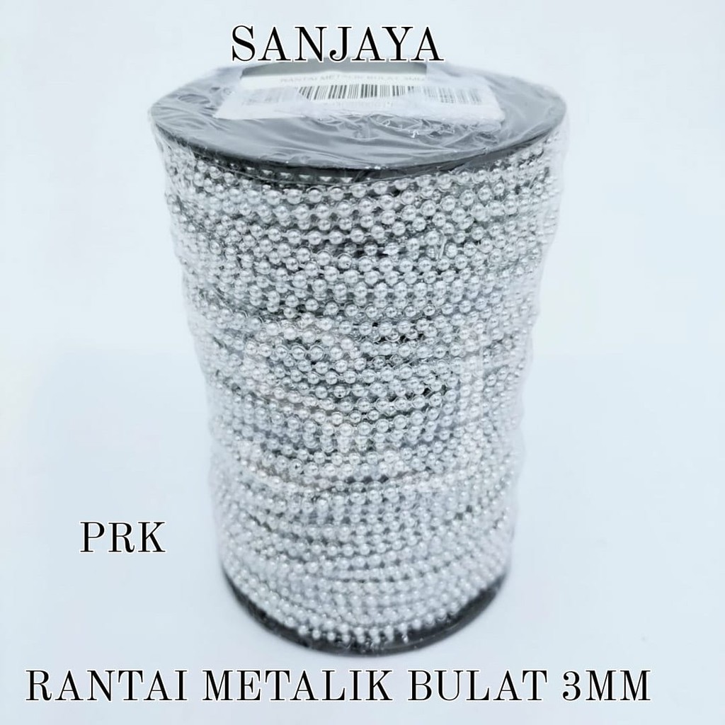 RANTAI LADA RENTENG / MUTIARA RANTAI GOLD &amp; SILVER / PAREL MUTIARA / RANTAI METALIK BULAT (3MM - 8MM)