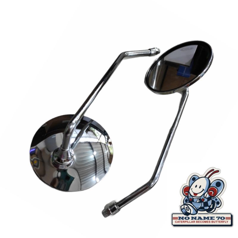 Spion Honda c50 c70 c90 Model Bulat Full Crome Kaca Cembung Universal Drat honda dan Yamah Motor