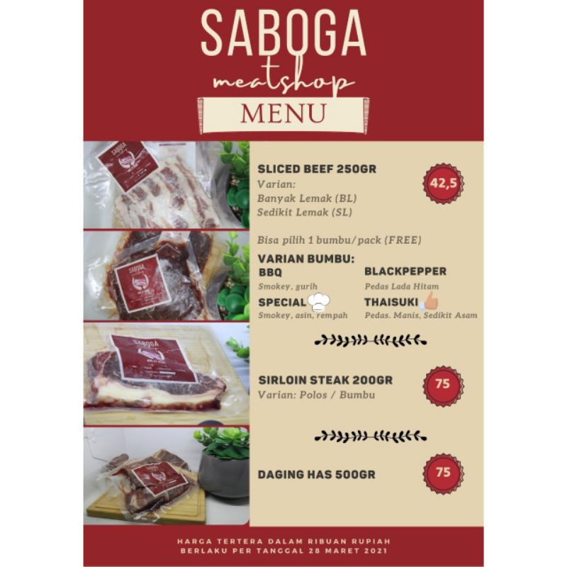 

shabu sahabu berlemak 250 gram (BBQ,Thai,Blackpepper,Special)