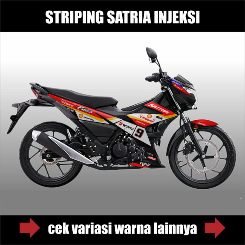 Decal Striping Suzuki Satria Fu 150 Injeksi Stiker Variasi Motif Grafis Keren