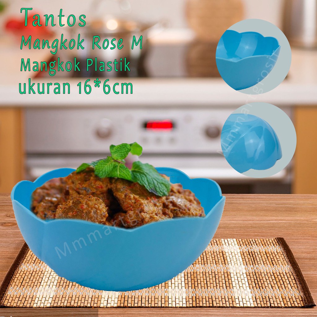 Tantos / Mangkok Rose M / Mangkok bentuk bunga / Biru / 5155