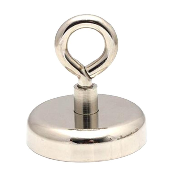 Magnet Gantungan Sheep Eye Hook Strong Neodymium Tension 66KG - SNF42 - Silver