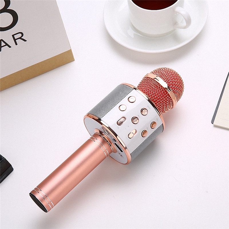 Mic Bluetooth Karaoke WS-858 Smule Wireless Karoke Microphone Karaoke Mikrofon 858