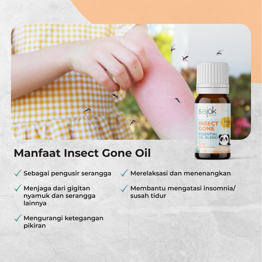 SEJUK Baby Kids Insect Gone Essential Oil / Anti Nyamuk Anak - 5ml