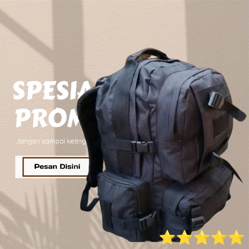 Promo termurah di shopee Tas ransel hitam TNI/Tas punggung jumbo Tactical