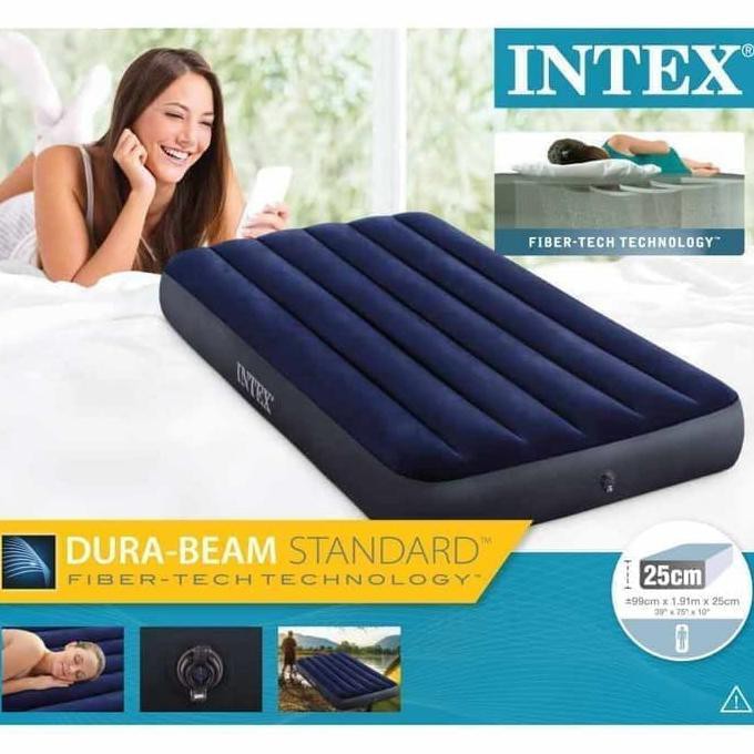 Kasur Angin Double Intex Durabeam Standar Blue 64758 / Kasur Intex