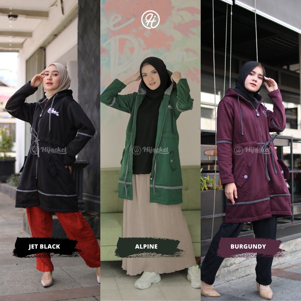 Hijacket Aurelia Series Origilal Jaket Hijabers Bahan Premium Fleece yang 