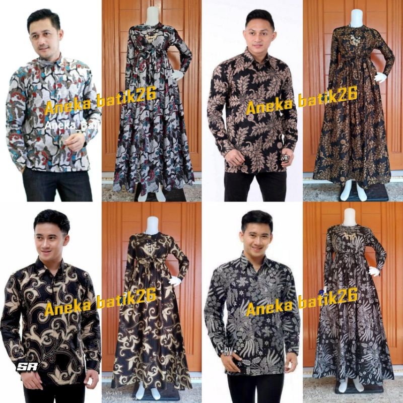 Batik Couple Jumbo Ld 104 Ld 120 Maura Sania Ruffle Ori Ndoro Jowi Dnt Size M L Xl Xxl All Size